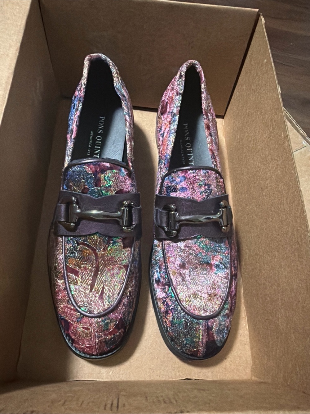 Pons Quintana Women's Metallic Loafers Sz 41. Us Sz 10-10.5